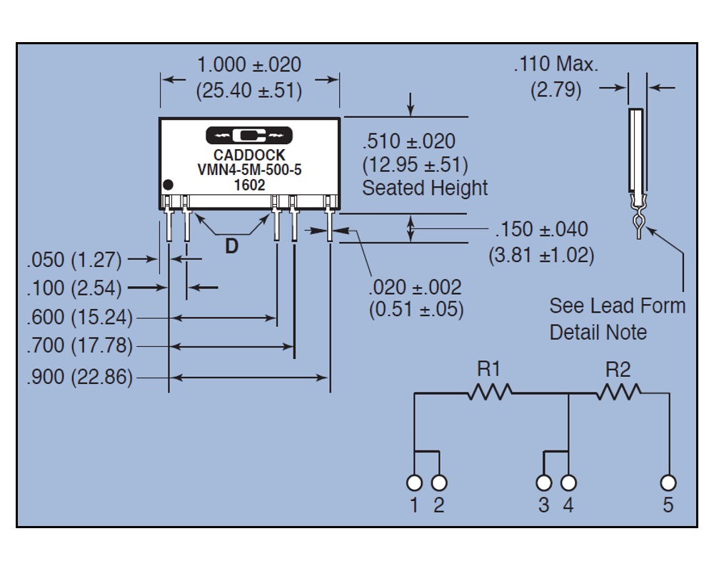 Caddock VMN Resistor Network Series | Rhopoint Components